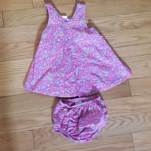 Pink and purple sundress with diaper cover